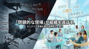 【前編】――KDDI子会社の不祥事から学ぶ――「閉鎖的な現場」が組織を滅ぼす。エンジニア支援企業の透明性と人間力